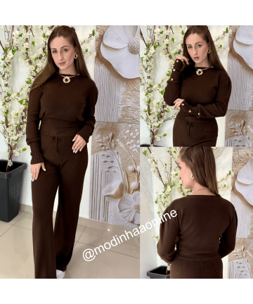 Conjunto Melissa Marrom Escuro